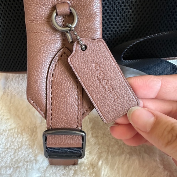 NWT! RARE! Coach F49324 Men's Houston Backpack With Varsity Stripe In Saddle - Picture 5 of 12